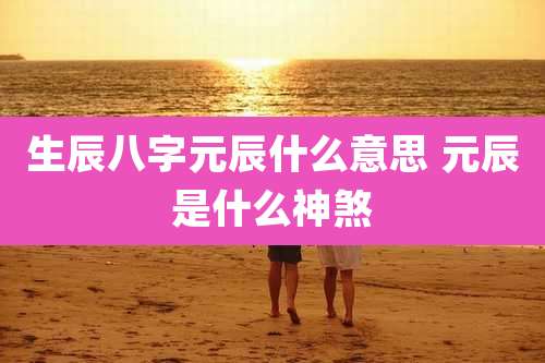 生辰八字元辰什么意思 元辰是什么神煞