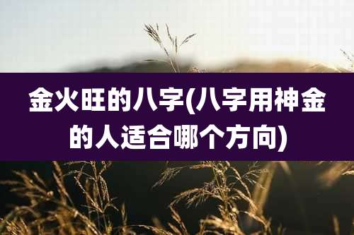 金火旺的八字(八字用神金的人适合哪个方向)