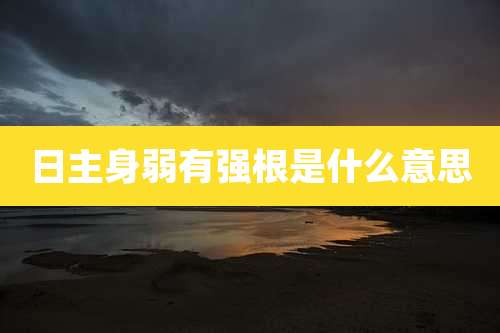 日主身弱有强根是什么意思