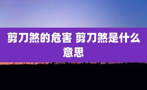 剪刀煞的危害 剪刀煞是什么意思