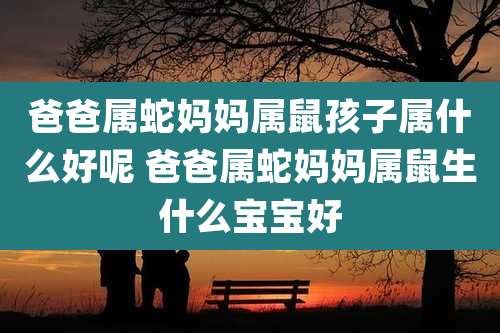 爸爸属蛇妈妈属鼠孩子属什么好呢 爸爸属蛇妈妈属鼠生什么宝宝好