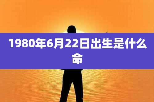 1980年6月22日出生是什么命