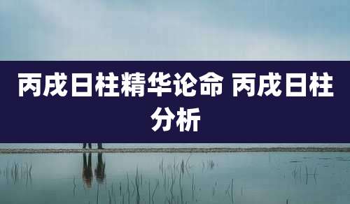 丙戌日柱精华论命 丙戌日柱分析