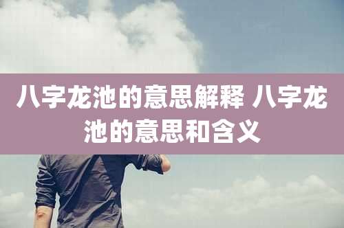 八字龙池的意思解释 八字龙池的意思和含义