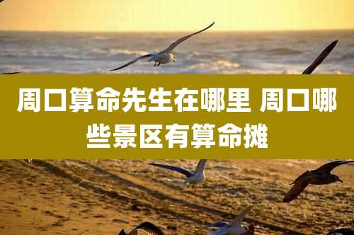 周口算命先生在哪里 周口哪些景区有算命摊