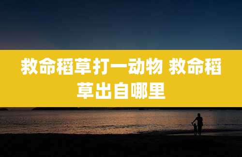 救命稻草打一动物 救命稻草出自哪里