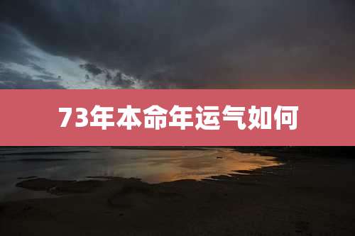 73年本命年运气如何