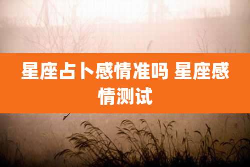 星座占卜感情准吗 星座感情测试