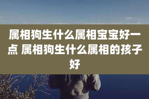 属相狗生什么属相宝宝好一点 属相狗生什么属相的孩子好