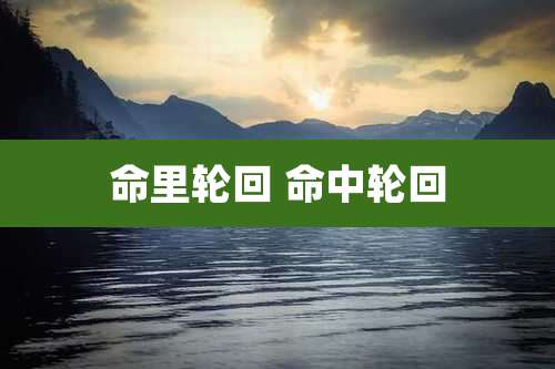 命里轮回 命中轮回