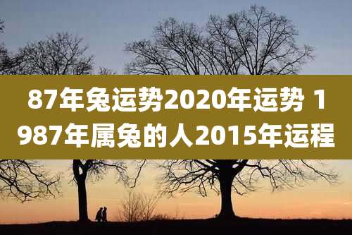 87年兔运势2020年运势 1987年属兔的人2015年运程