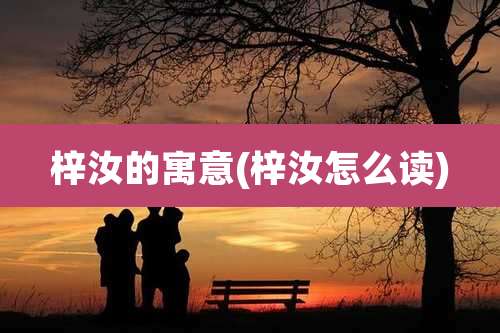 梓汝的寓意(梓汝怎么读)