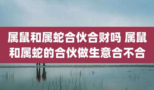 属鼠和属蛇合伙合财吗 属鼠和属蛇的合伙做生意合不合