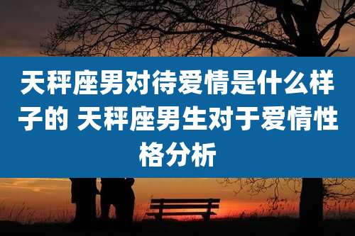 天秤座男对待爱情是什么样子的 天秤座男生对于爱情性格分析