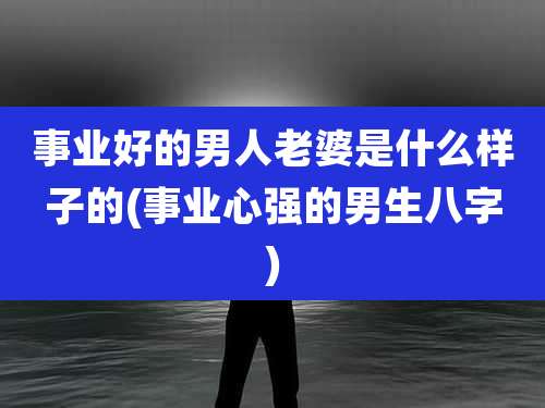 事业好的男人老婆是什么样子的(事业心强的男生八字)