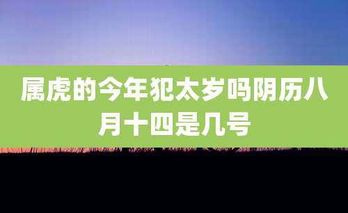 属虎的今年犯太岁吗阴历八月十四是几号