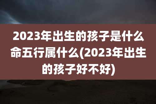 2023年出生的孩子是什么命五行属什么(2023年出生的孩子好不好)