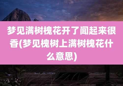 梦见满树槐花开了闻起来很香(梦见槐树上满树槐花什么意思)