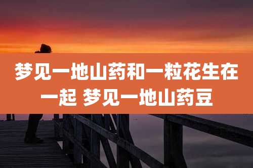 梦见一地山药和一粒花生在一起 梦见一地山药豆