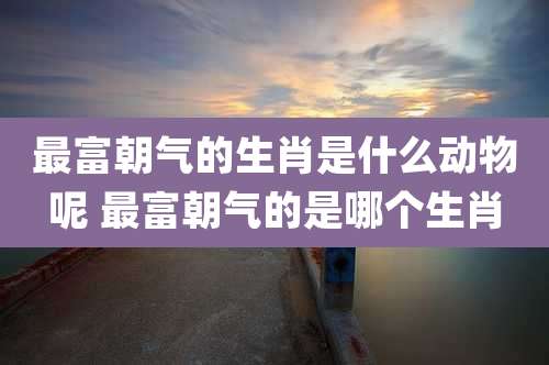 最富朝气的生肖是什么动物呢 最富朝气的是哪个生肖