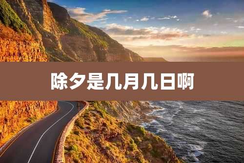 除夕是几月几日啊