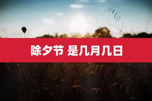 除夕节 是几月几日