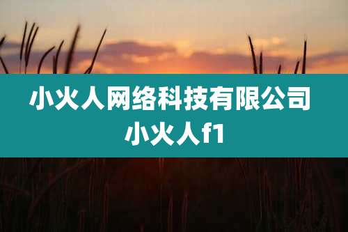 小火人网络科技有限公司 小火人f1