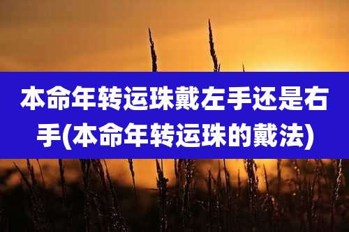 本命年转运珠戴左手还是右手(本命年转运珠的戴法)