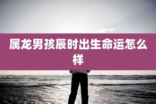 属龙男孩辰时出生命运怎么样