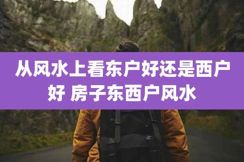 从风水上看东户好还是西户好 房子东西户风水