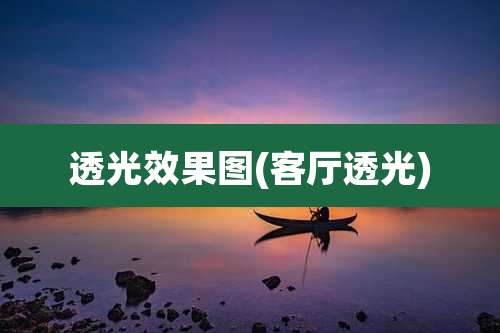 透光效果图(客厅透光)