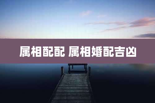 属相配配 属相婚配吉凶