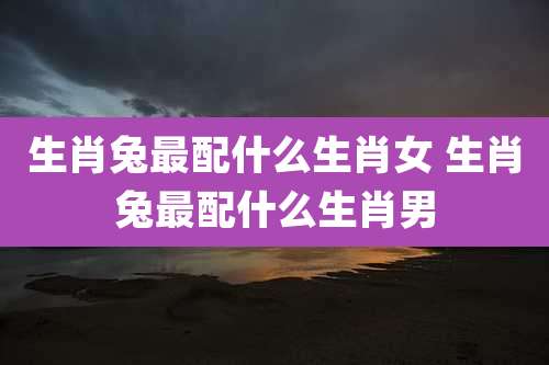 生肖兔最配什么生肖女 生肖兔最配什么生肖男