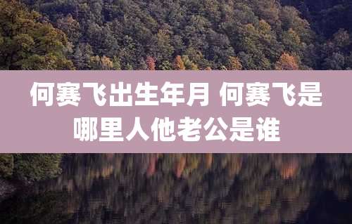 何赛飞出生年月 何赛飞是哪里人他老公是谁