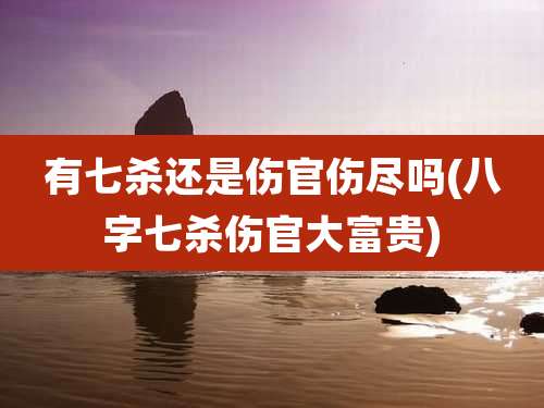 有七杀还是伤官伤尽吗(八字七杀伤官大富贵)