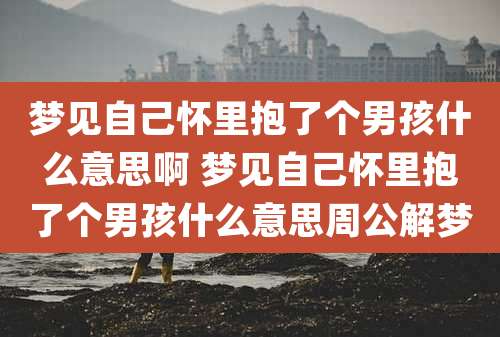 梦见自己怀里抱了个男孩什么意思啊 梦见自己怀里抱了个男孩什么意思周公解梦