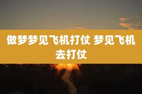 做梦梦见飞机打仗 梦见飞机去打仗