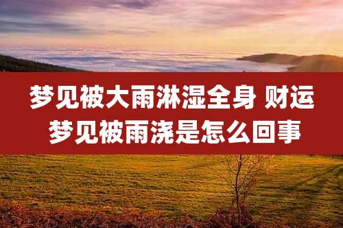 梦见被大雨淋湿全身 财运 梦见被雨浇是怎么回事