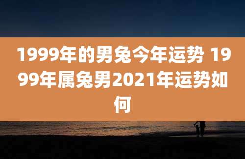 1999年的男兔今年运势 1999年属兔男2021年运势如何