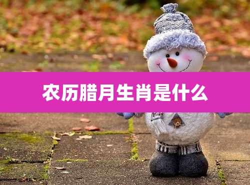 农历腊月生肖是什么