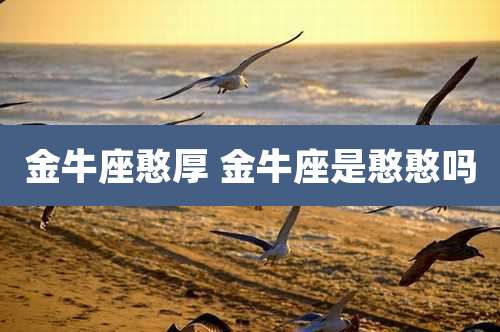 金牛座憨厚 金牛座是憨憨吗