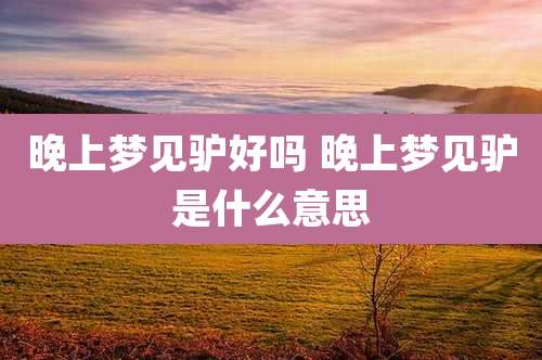 晚上梦见驴好吗 晚上梦见驴是什么意思