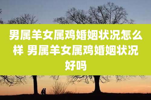 男属羊女属鸡婚姻状况怎么样 男属羊女属鸡婚姻状况好吗