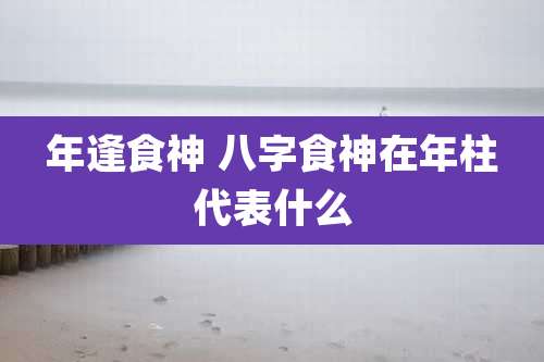 年逢食神 八字食神在年柱代表什么