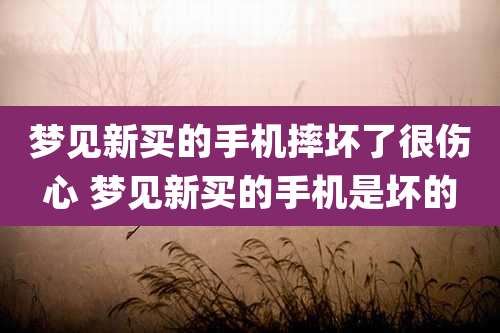 梦见新买的手机摔坏了很伤心 梦见新买的手机是坏的