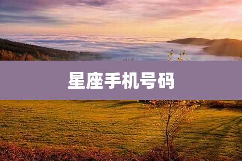 星座手机号码