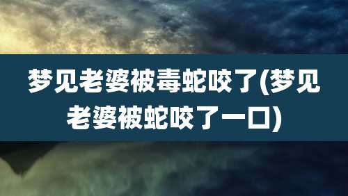 梦见老婆被毒蛇咬了(梦见老婆被蛇咬了一口)