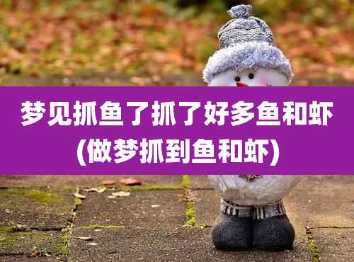 梦见抓鱼了抓了好多鱼和虾(做梦抓到鱼和虾)