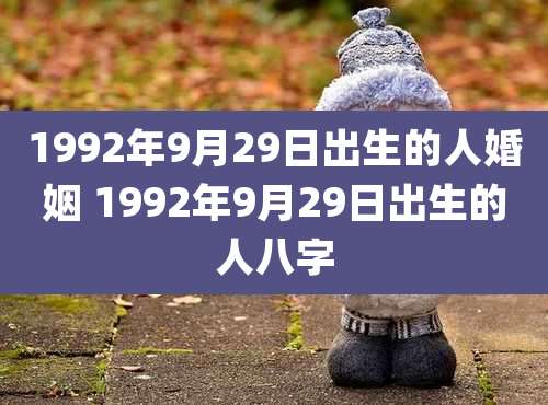 1992年9月29日出生的人婚姻 1992年9月29日出生的人八字