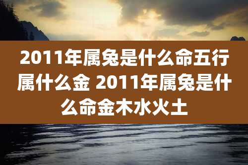 2011年属兔是什么命五行属什么金 2011年属兔是什么命金木水火土